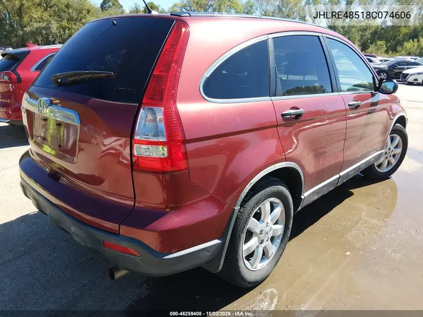 2008 HONDA CR-V VIN JHLRE48518C074606 — фото 4