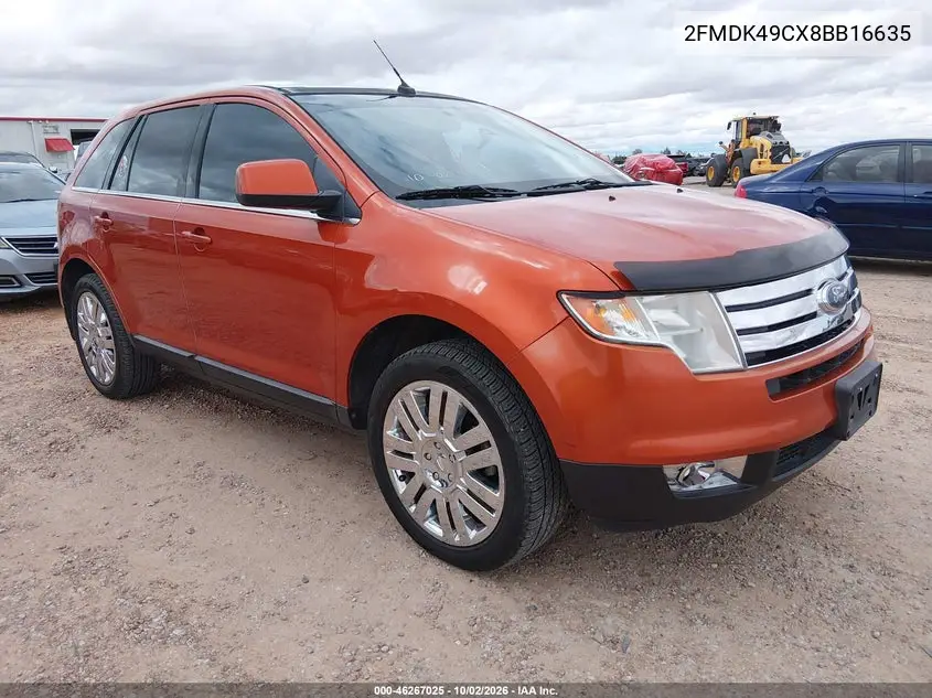 FORD EDGE 2008, VIN 2FMDK49CX8BB16635