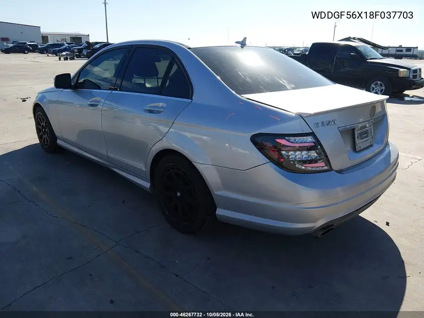 2008 MERCEDES C-KLASSE VIN WDDGF56X18F037703 — фото 3