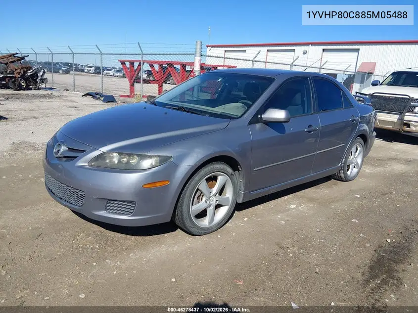 2008 MAZDA 6 VIN 1YVHP80C885M05488 — фото 2
