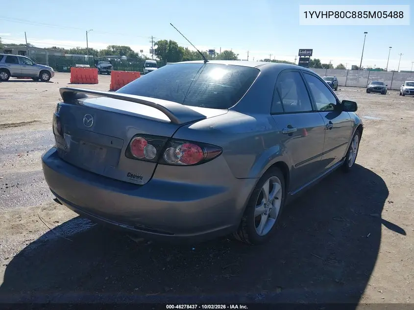 2008 MAZDA 6 VIN 1YVHP80C885M05488 — фото 4
