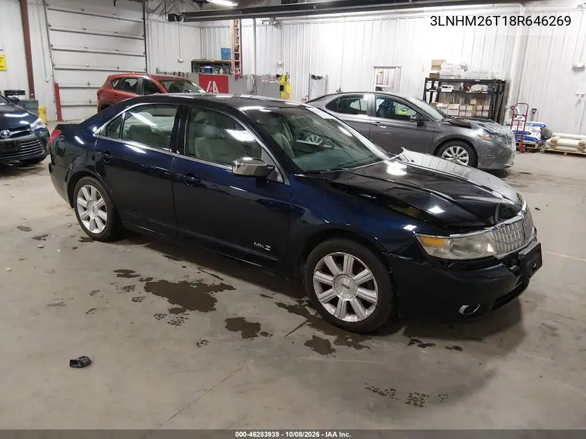 LINCOLN MKZ 2008, VIN 3LNHM26T18R646269