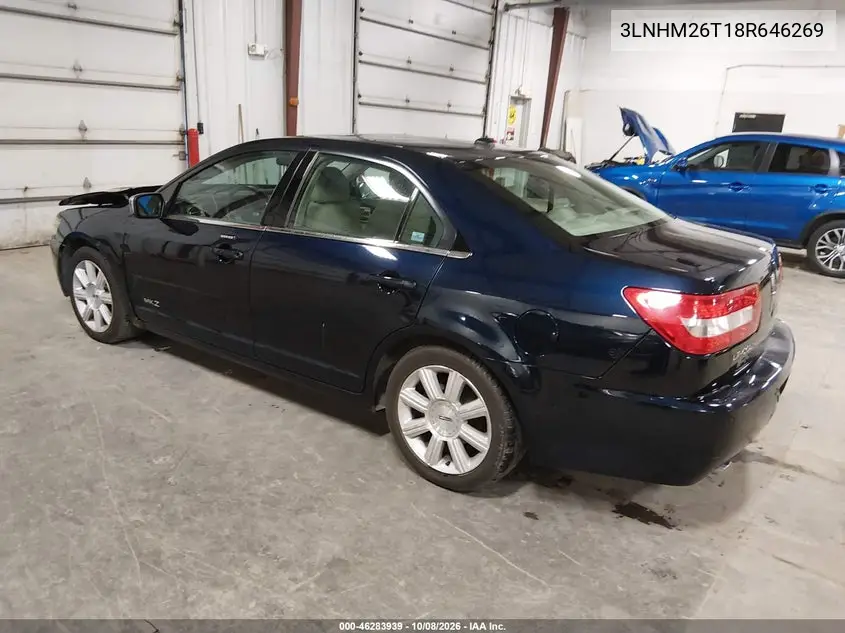 2008 LINCOLN MKZ VIN 3LNHM26T18R646269 — фото 3