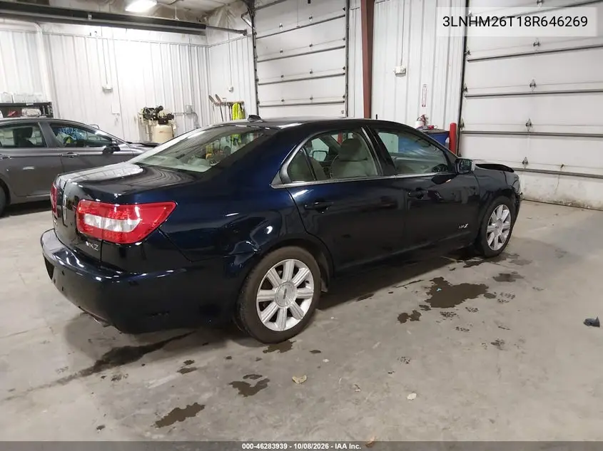 2008 LINCOLN MKZ VIN 3LNHM26T18R646269 — фото 4