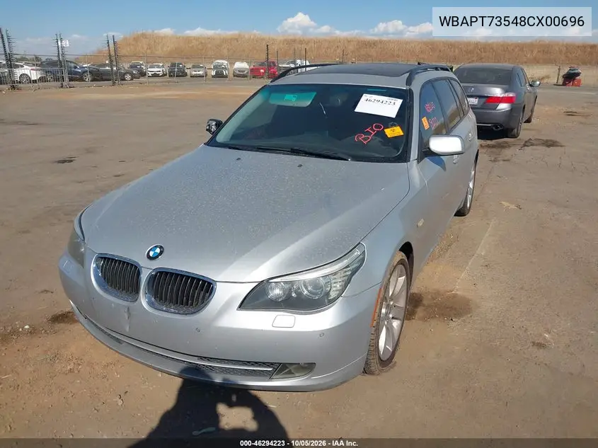 2008 BMW 5ER VIN WBAPT73548CX00696 — фото 2