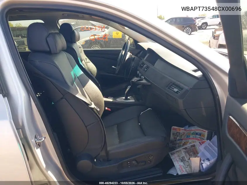 2008 BMW 5ER VIN WBAPT73548CX00696 — фото 5