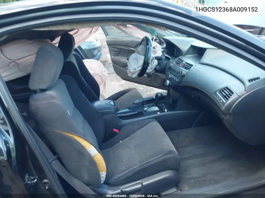 2008 HONDA ACCORD VIN 1HGCS12368A009152 — фото 5