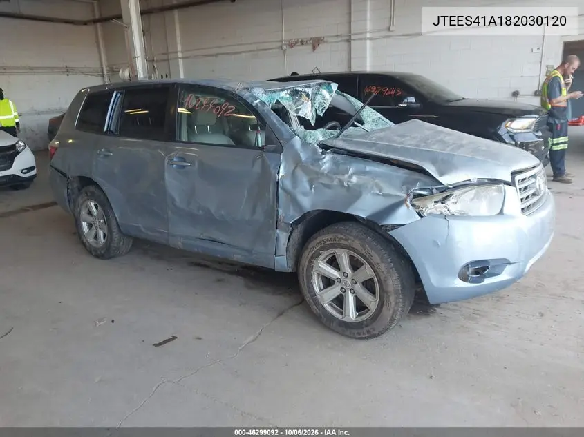 TOYOTA HIGHLANDER 2008, VIN JTEES41A182030120