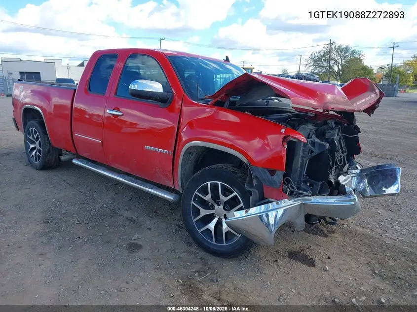 GMC SIERRA 2008, VIN 1GTEK19088Z272893
