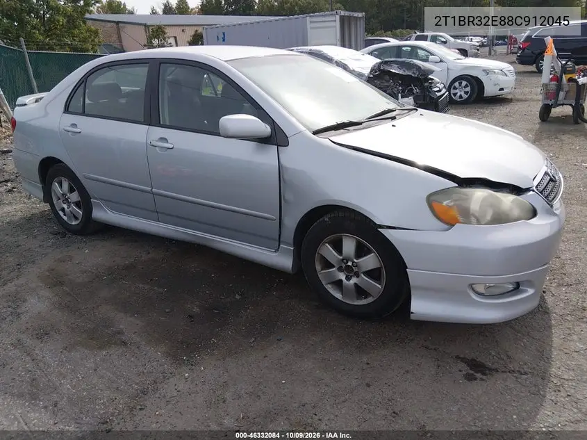 TOYOTA COROLLA 2008, VIN 2T1BR32E88C912045
