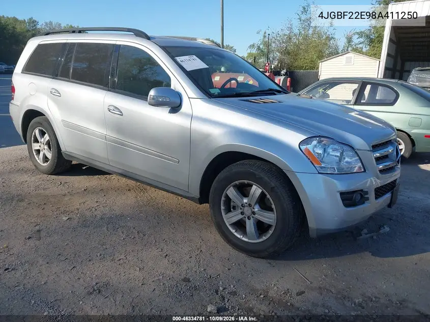 MERCEDES GL-KLASSE 2008, VIN 4JGBF22E98A411250