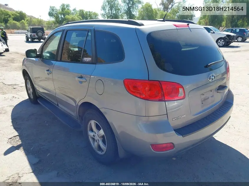 2008 HYUNDAI SANTA FE VIN 5NMSG13D18H214564 — фото 3