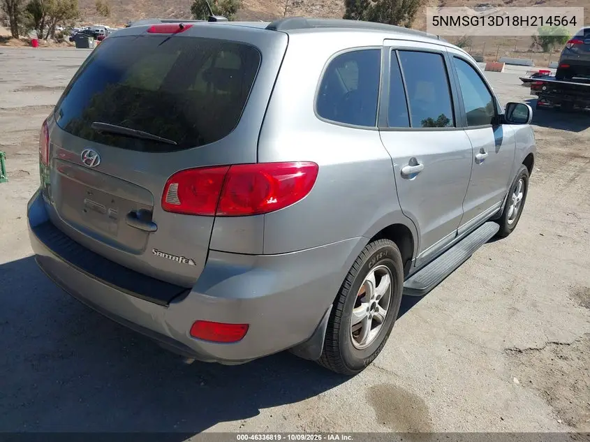 2008 HYUNDAI SANTA FE VIN 5NMSG13D18H214564 — фото 4