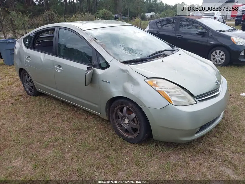 TOYOTA PRIUS 2008, VIN JTDKB20U083373258