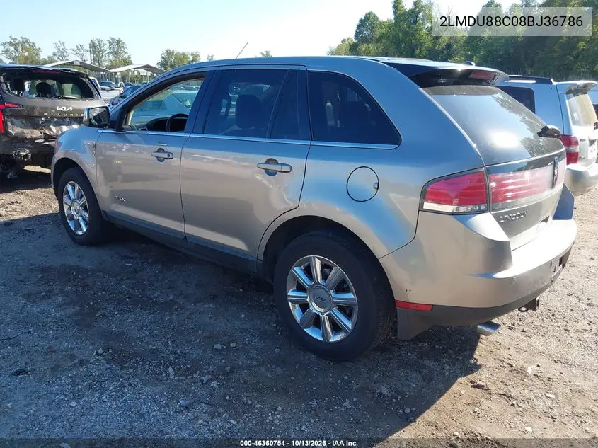 2008 LINCOLN MKX VIN 2LMDU88C08BJ36786 — фото 3