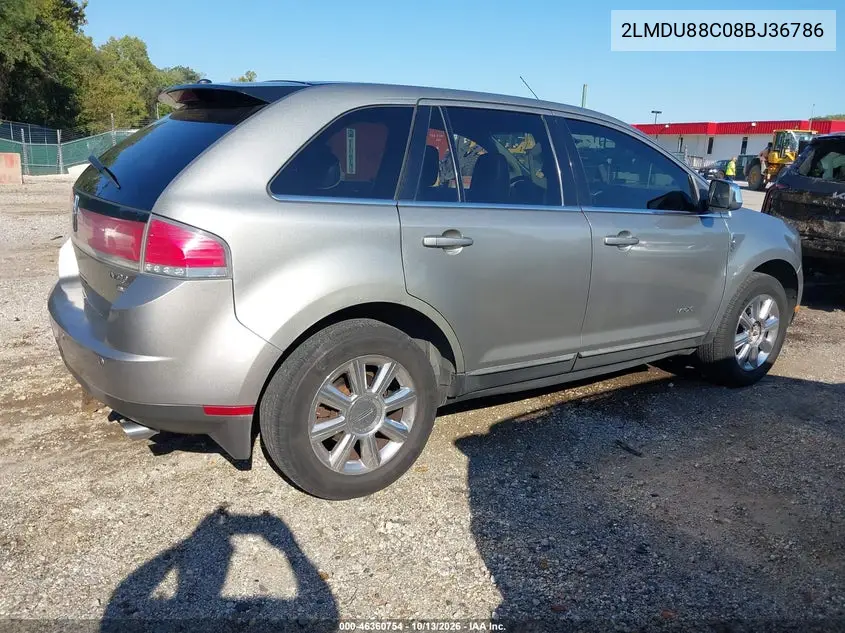 2008 LINCOLN MKX VIN 2LMDU88C08BJ36786 — фото 4