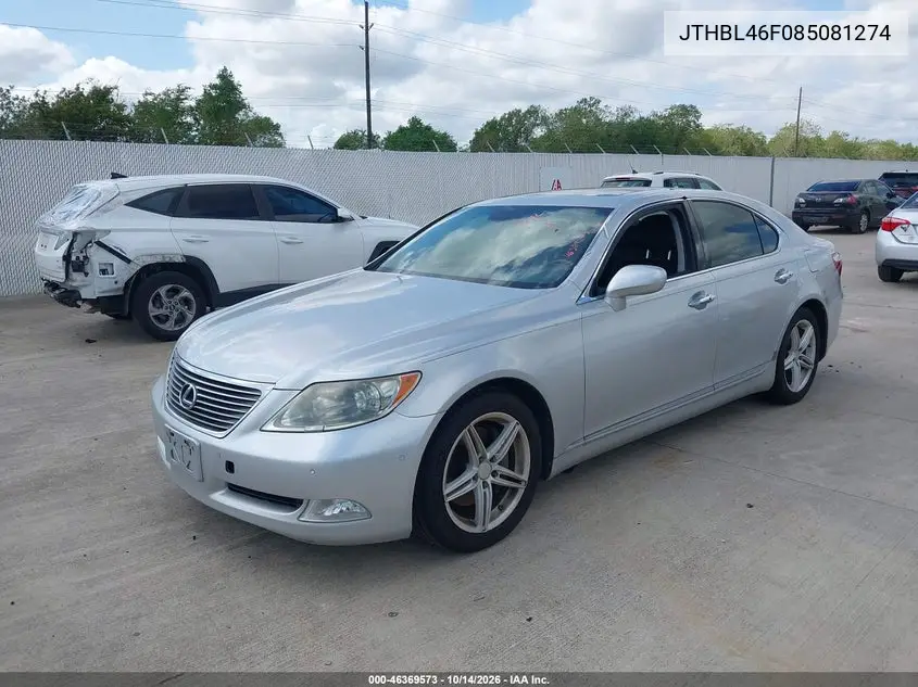 2008 LEXUS LS VIN JTHBL46F085081274 — фото 2