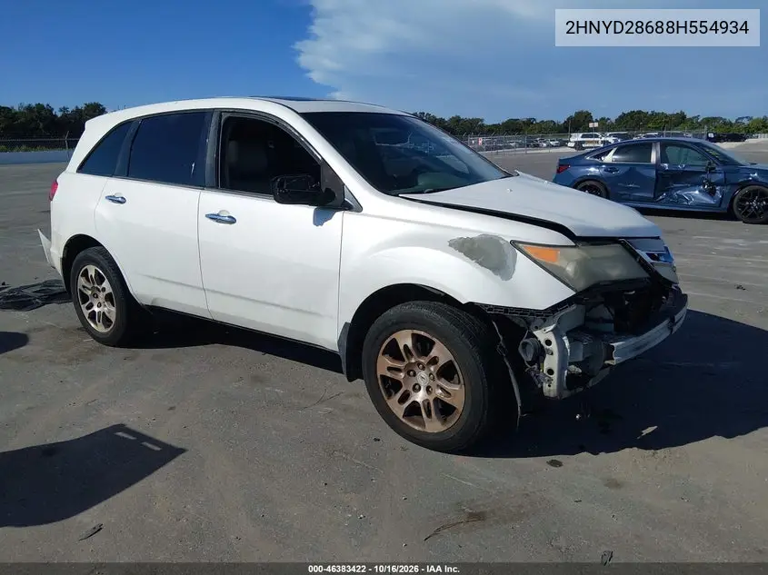 ACURA MDX 2008, VIN 2HNYD28688H554934