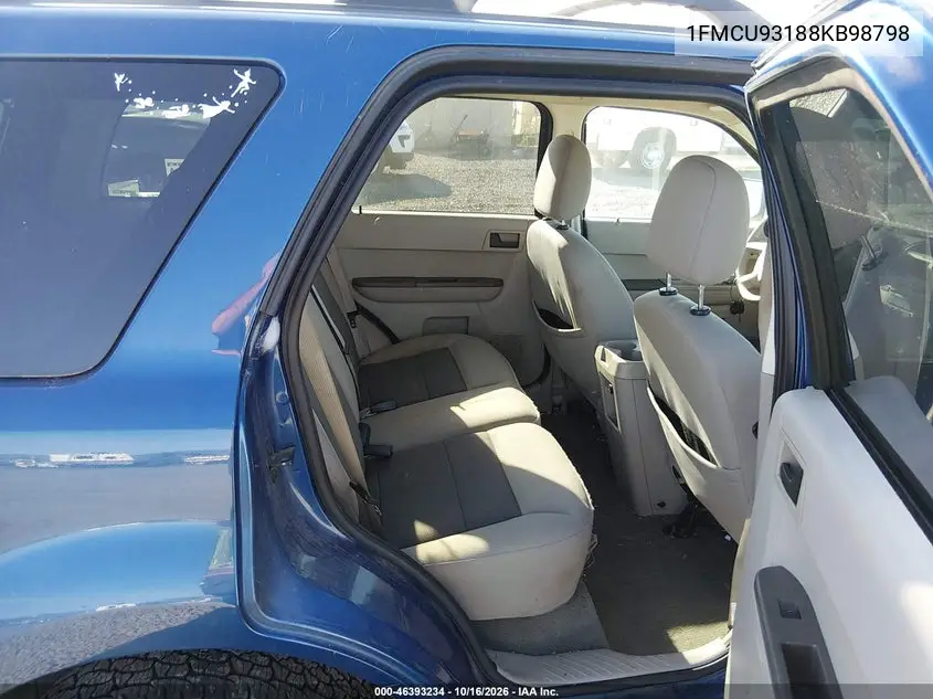 2008 FORD ESCAPE VIN 1FMCU93188KB98798 — фото 8
