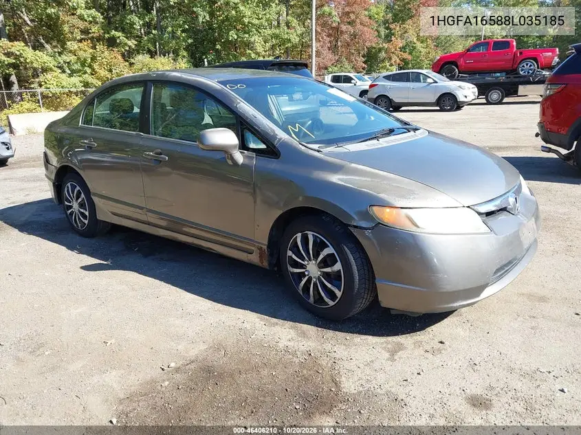 HONDA CIVIC 2008, VIN 1HGFA16588L035185
