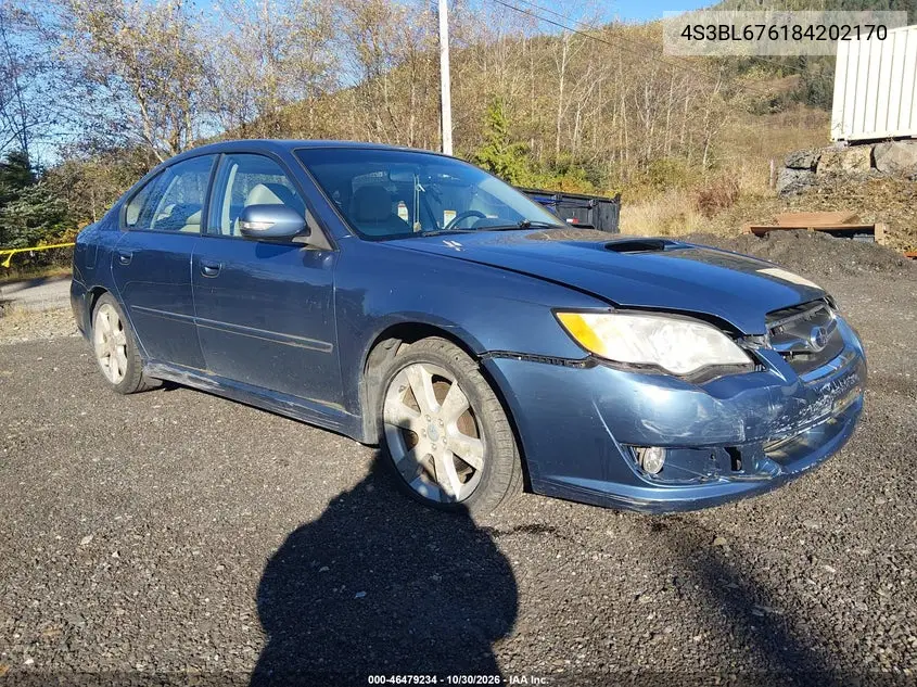 SUBARU LEGACY 2008, VIN 4S3BL676184202170