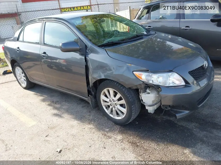 TOYOTA COROLLA 2009, VIN 2T1BU40EX9C083049