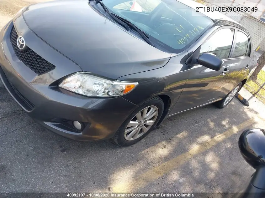 2009 TOYOTA COROLLA VIN 2T1BU40EX9C083049 — фото 2