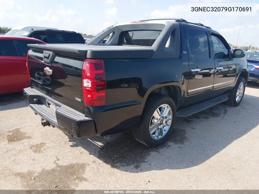 2009 CHEVROLET AVALANCHE VIN 3GNEC32079G170691 — фото 4