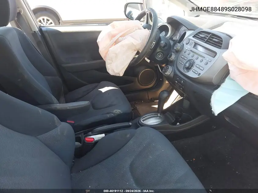 2009 HONDA FIT VIN JHMGE88489S028098 — фото 5