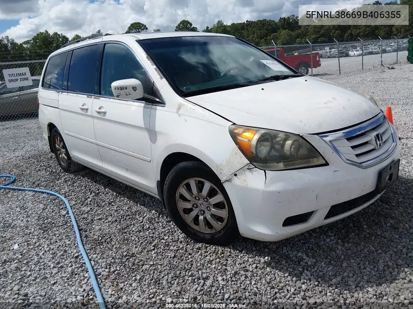 HONDA ODYSSEY 2009, VIN 5FNRL38669B406355