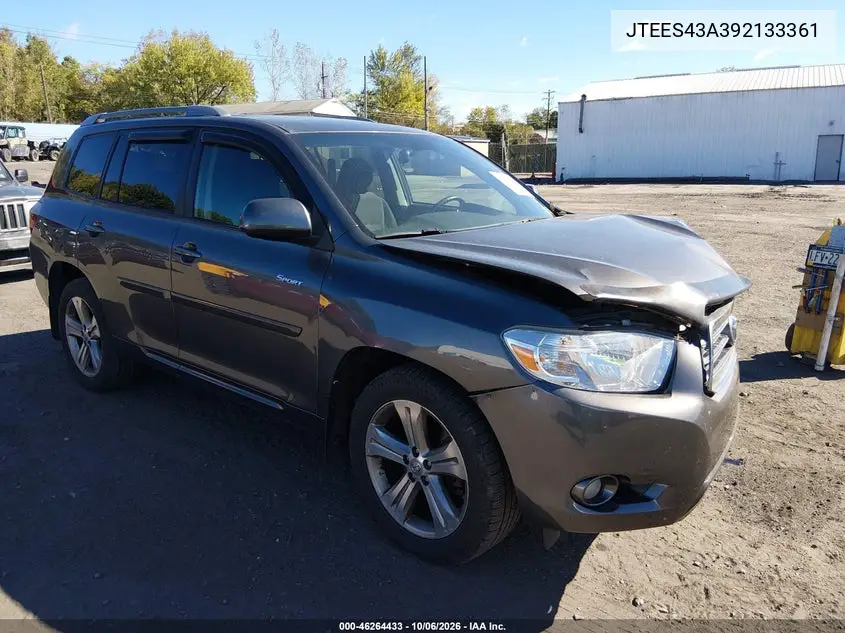 TOYOTA HIGHLANDER 2009, VIN JTEES43A392133361