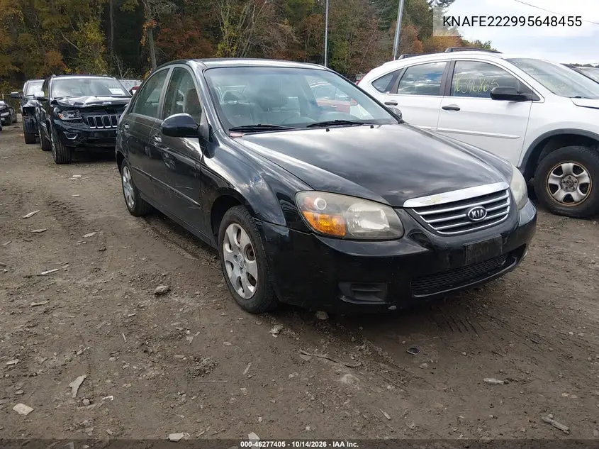 KIA SPECTRA 2009, VIN KNAFE222995648455