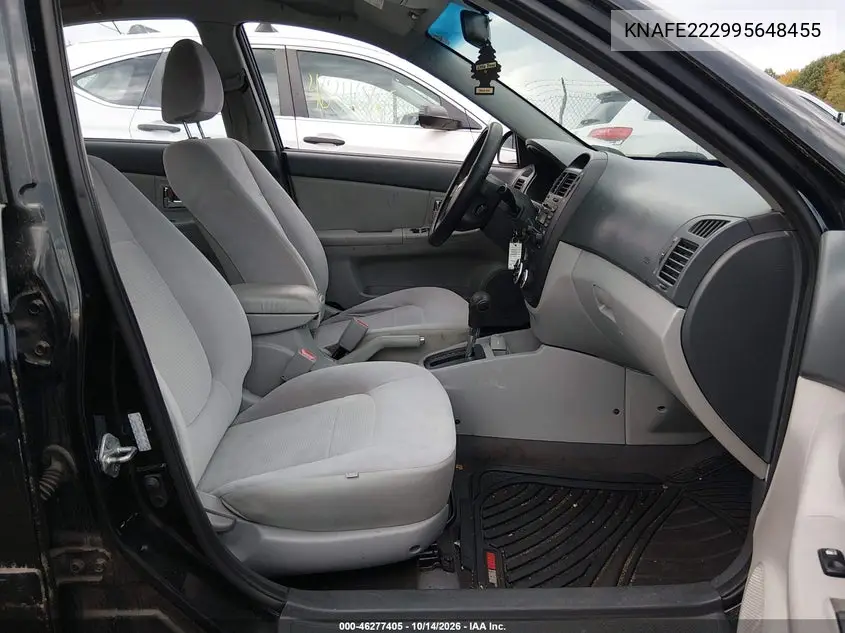 2009 KIA SPECTRA VIN KNAFE222995648455 — фото 5