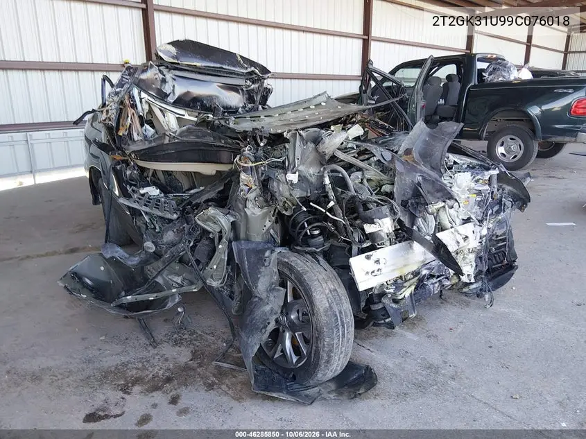 LEXUS RX 2009, VIN 2T2GK31U99C076018