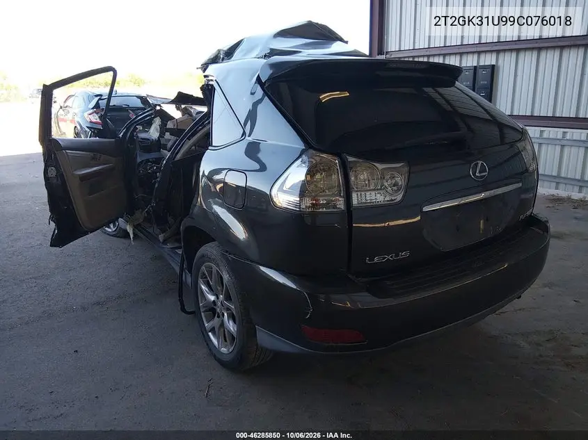 2009 LEXUS RX VIN 2T2GK31U99C076018 — фото 3