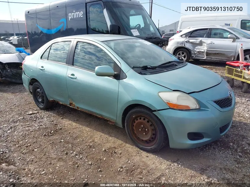 TOYOTA YARIS 2009, VIN JTDBT903591310750