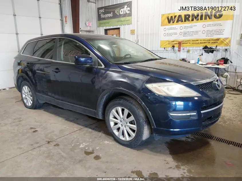 MAZDA CX-9 2009, VIN JM3TB38A190172743