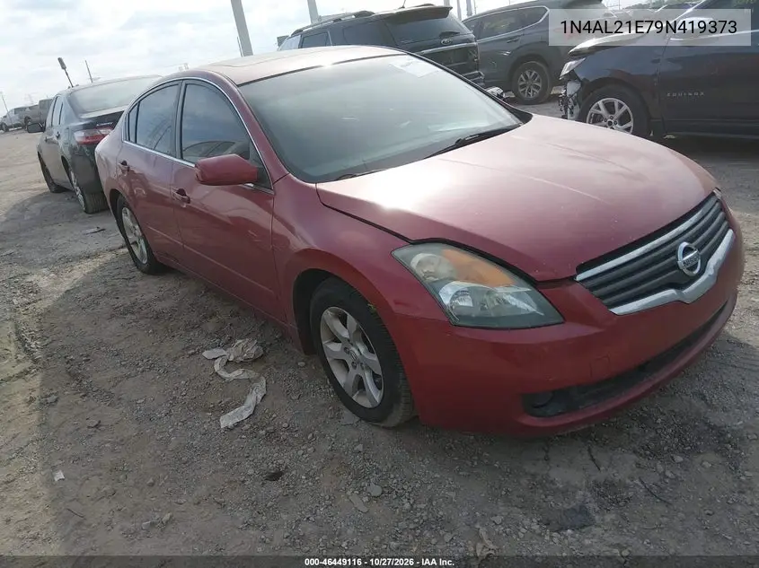 NISSAN ALTIMA 2009, VIN 1N4AL21E79N419373