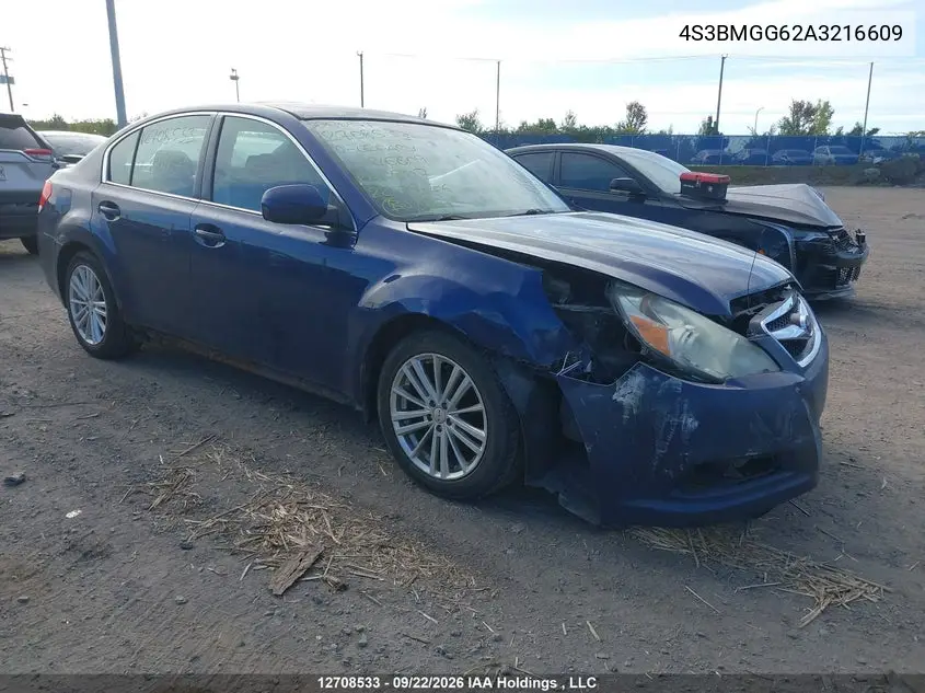 SUBARU LEGACY 2010, VIN 4S3BMGG62A3216609