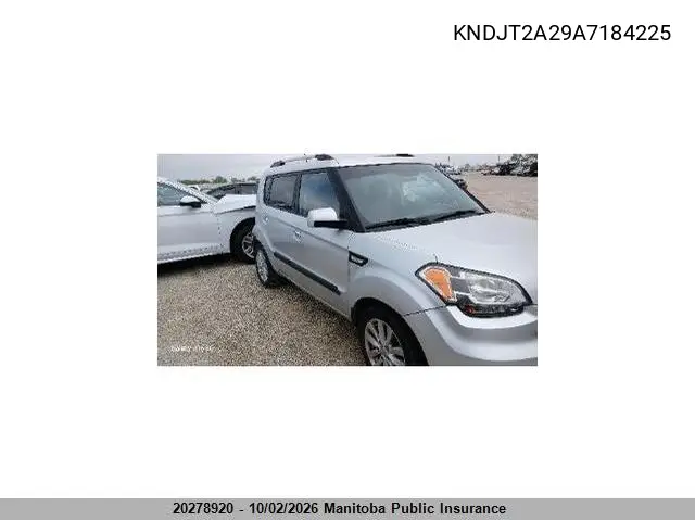 KIA SOUL 2010, VIN KNDJT2A29A7184225