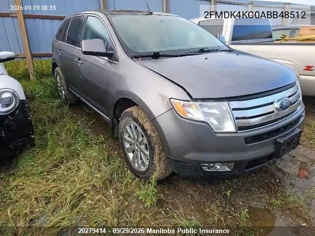 FORD EDGE 2010, VIN 2FMDK4KC0ABB48512