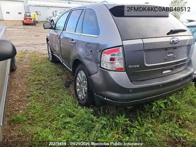 2010 FORD EDGE VIN 2FMDK4KC0ABB48512 — фото 3