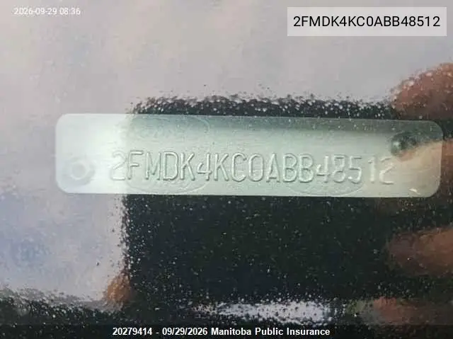 2010 FORD EDGE VIN 2FMDK4KC0ABB48512 — фото 9