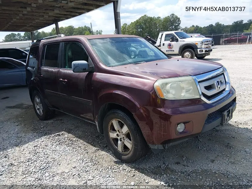 HONDA PILOT 2010, VIN 5FNYF4H5XAB013737