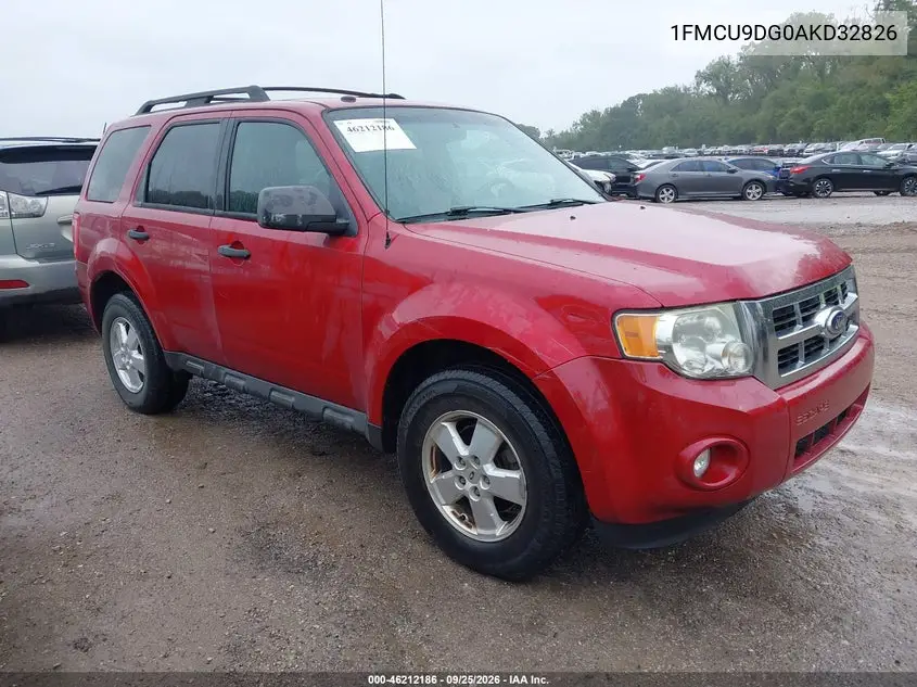 FORD ESCAPE 2010, VIN 1FMCU9DG0AKD32826
