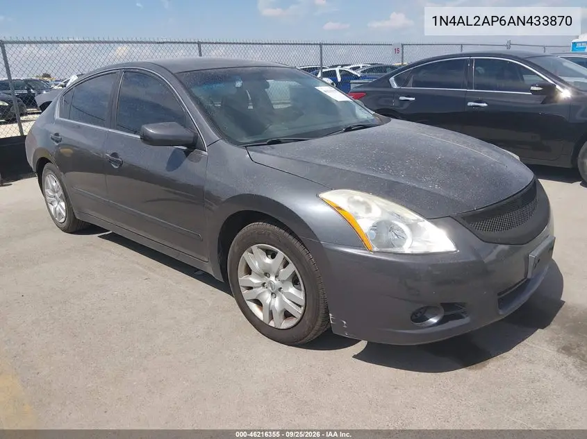 NISSAN ALTIMA 2010, VIN 1N4AL2AP6AN433870