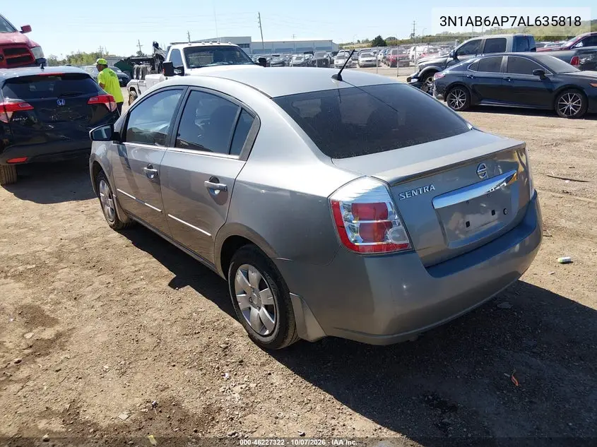 2010 NISSAN SENTRA VIN 3N1AB6AP7AL635818 — фото 3