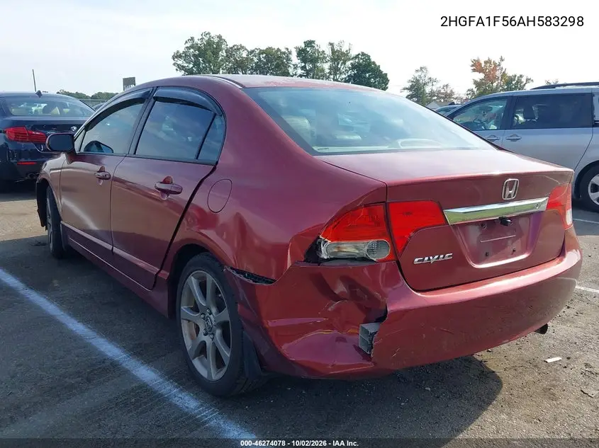 2010 HONDA CIVIC VIN 2HGFA1F56AH583298 — фото 3