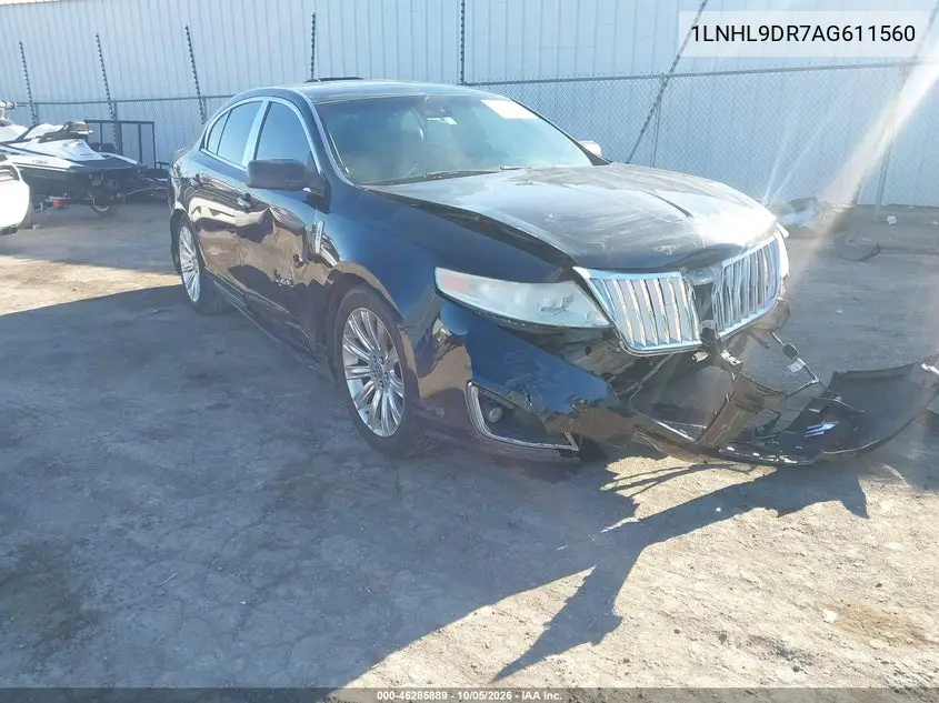 LINCOLN MKS 2010, VIN 1LNHL9DR7AG611560