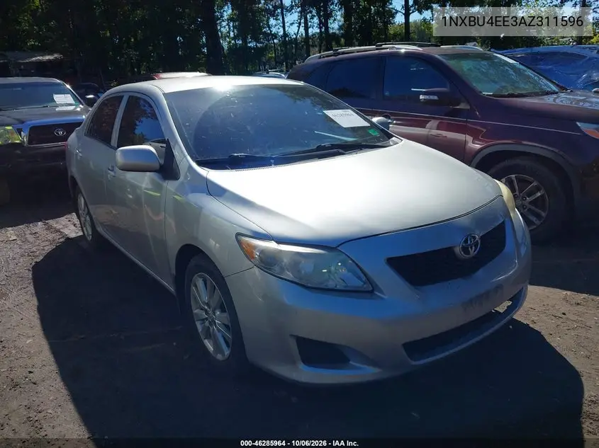 TOYOTA COROLLA 2010, VIN 1NXBU4EE3AZ311596